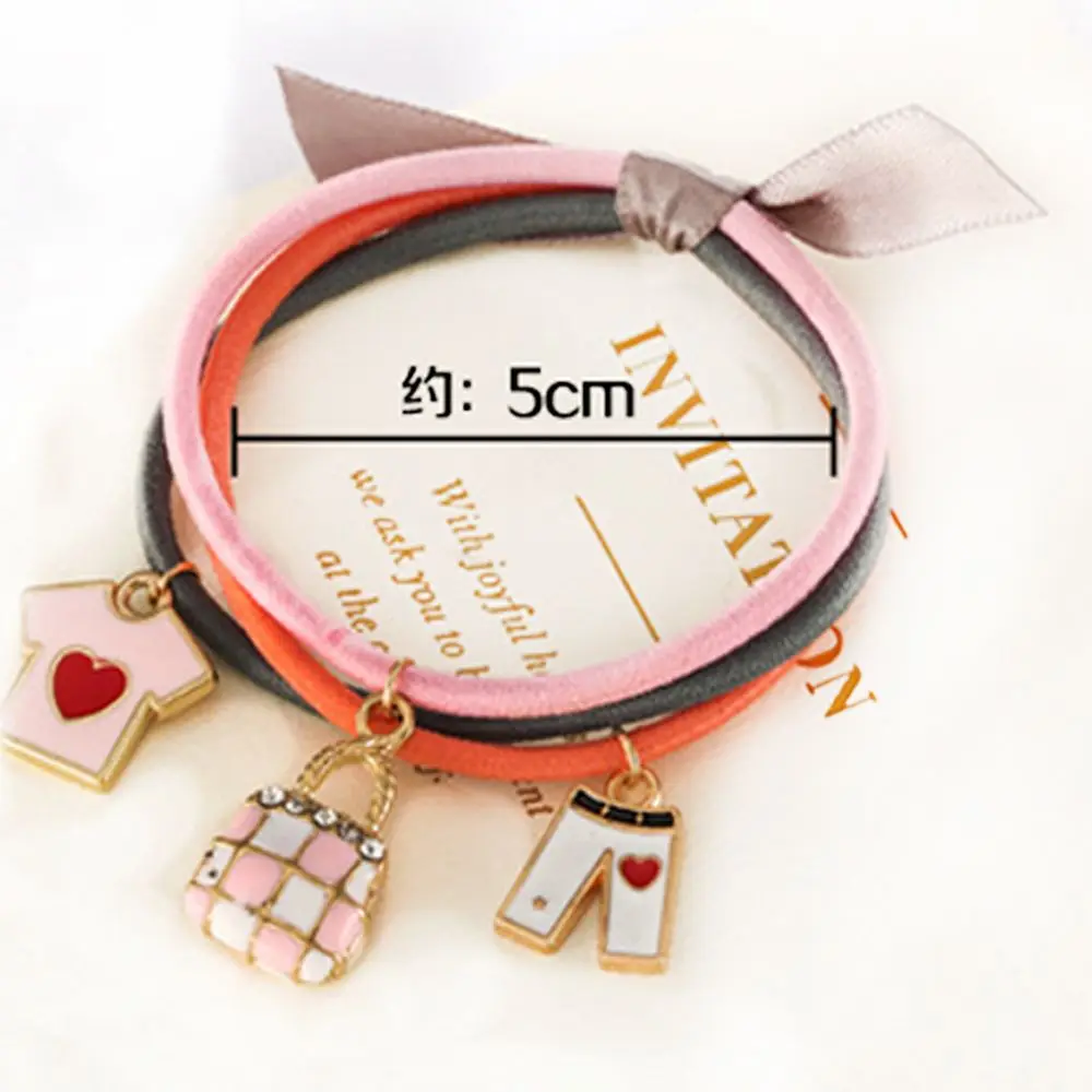 Корейские милые животные лук резинка для волос многослойная овца олень кошка