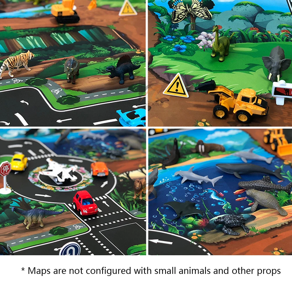 Кофта с рисунком машины город сцена дорожного движения карта игровой коврик