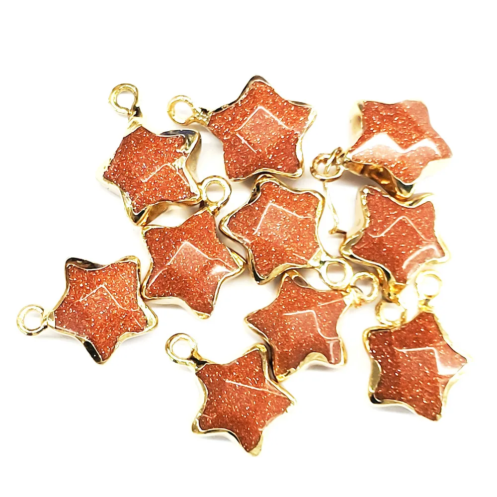 Кулон из натурального камня с пятиугольным аметистом 12x15 мм кулон в виде звезды и