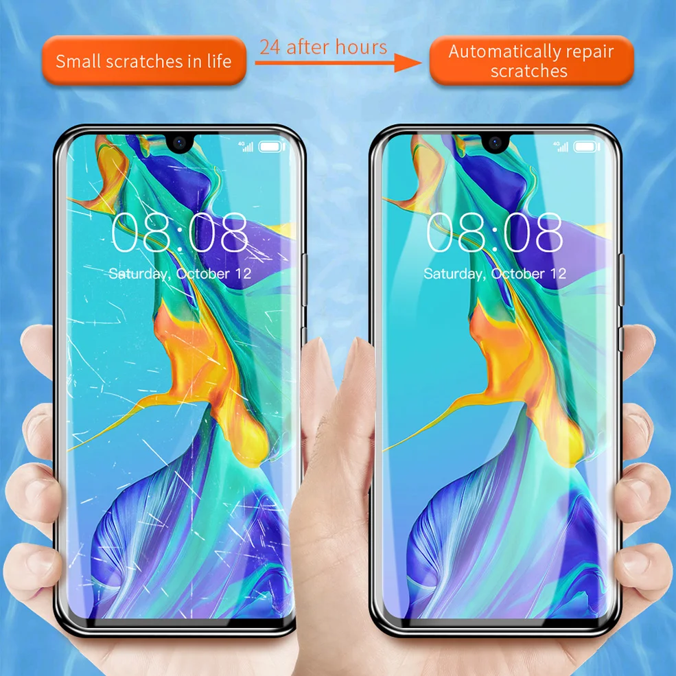 3 1 шт. защитная Гидрогелевая пленка 100D для Huawei P10 Lite P20 P30 Pro Защита экрана Mate 10 20 30