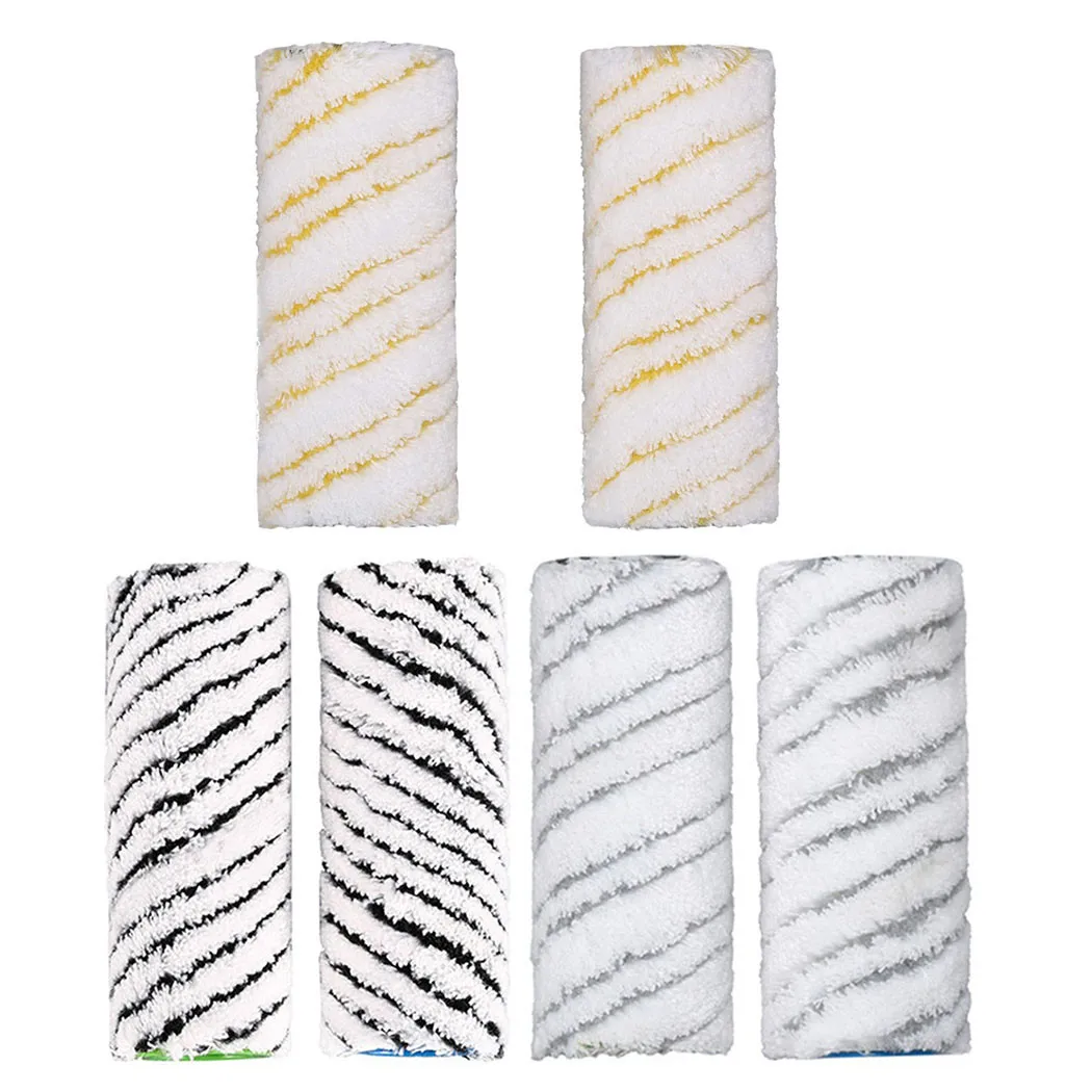 

6PC Gray+Black+Yellow Stone Roller Set For Hard Floor Cleaner For Karcher FC 7 ; FC7 Premium; FC5; FC 5 Premium Etc.