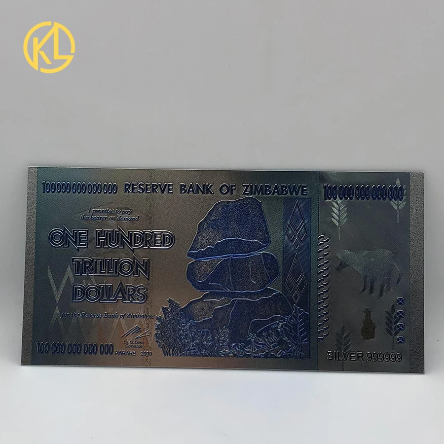 1000 шт один вигинтиллион долларов 24K золото Zimbabwe банкнота билета для коллекции и сувенирный подарок