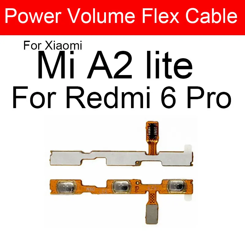 Боковая кнопка громкости и питания гибкий кабель для Xiaomi Mi A1 A2 Lite A3 5X 6X CC9E