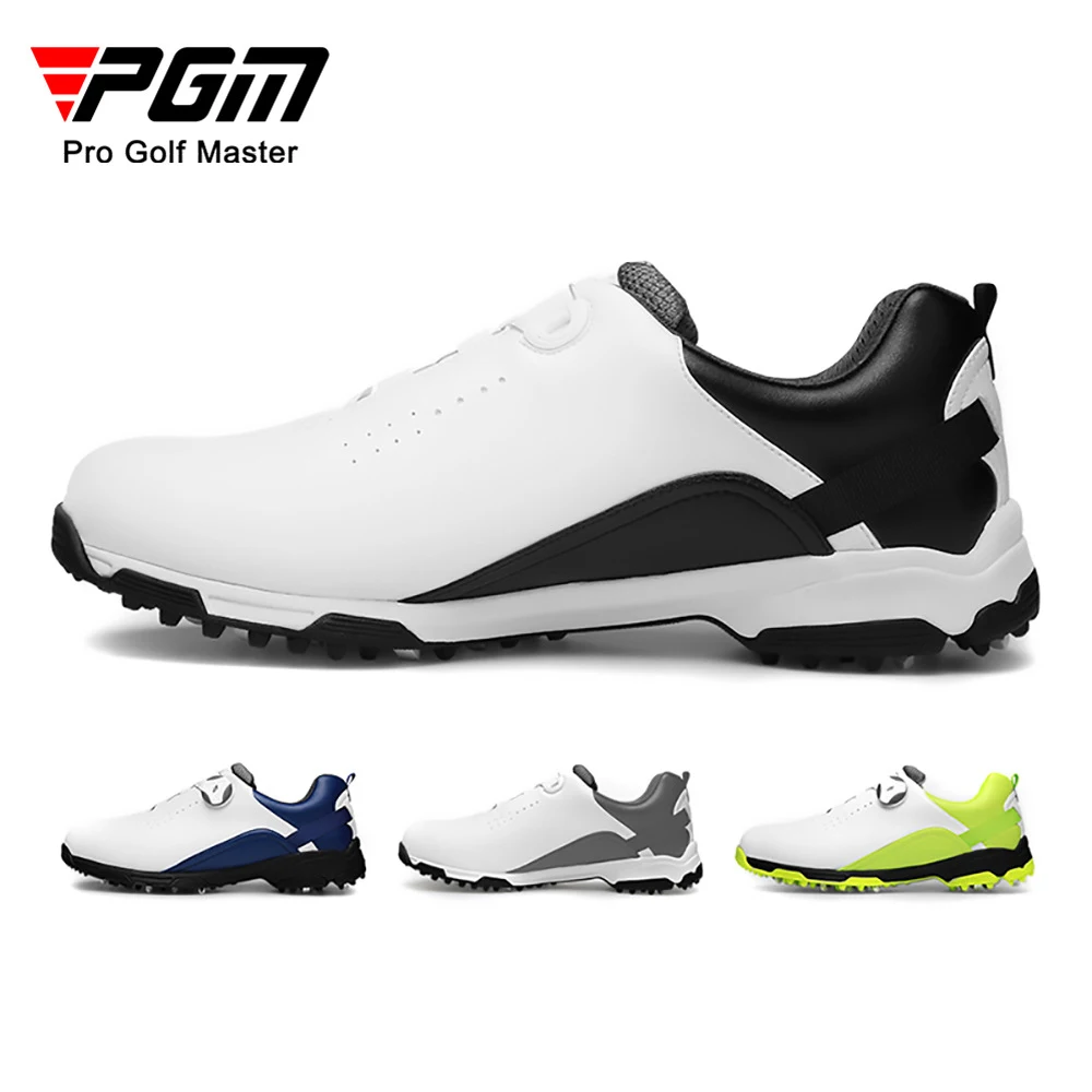 PGM XZ143 Men'S Golf Shoes Non-Slip Waterproof Breathable Fine Fiber Lining Rotating Shoelace Fashionable Golf Club Supplies