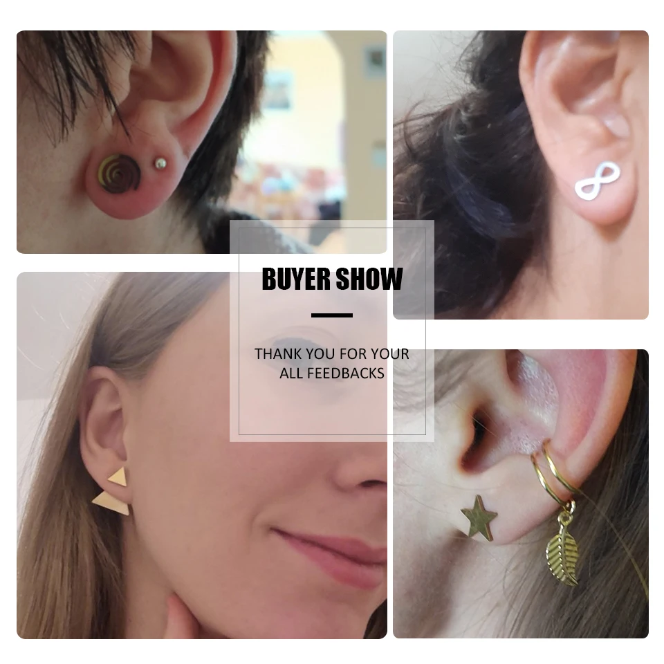 Golden Korean Minimalist Triangle Stud Earrings - Stainless Steel Iron with Golden Finish - Fashionable 2019 Jewelry Accessory for Women with Unique Gift Idea. image 3