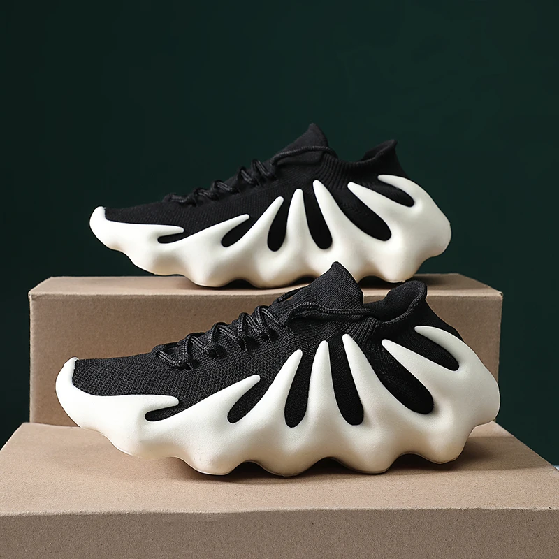 

High-quality Men's Running Shoes, Fashion Design Catwalk Socks Shoes, Ultralight Summer Sports Casual Shoes For Men