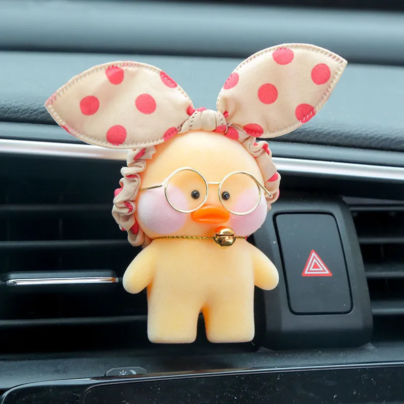 8 см Kawaii LaLafanfan кафе утка игрушка мультфильм милый утка автомобиль Декор животных Куклы Игрушки для девочек подарок на день рождения для детей - Цвет: 5