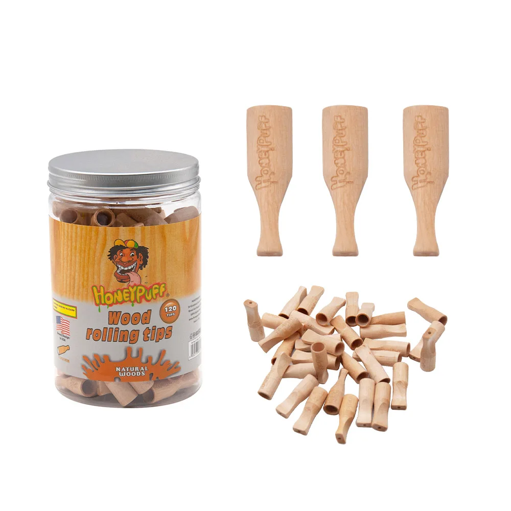 Наконечники из натурального дерева с натуральным деревянным