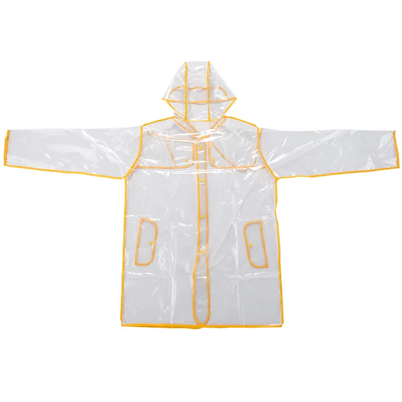 Плащ-дождевик женский виниловый непромокаемый с капюшоном прозрачный Дождевой