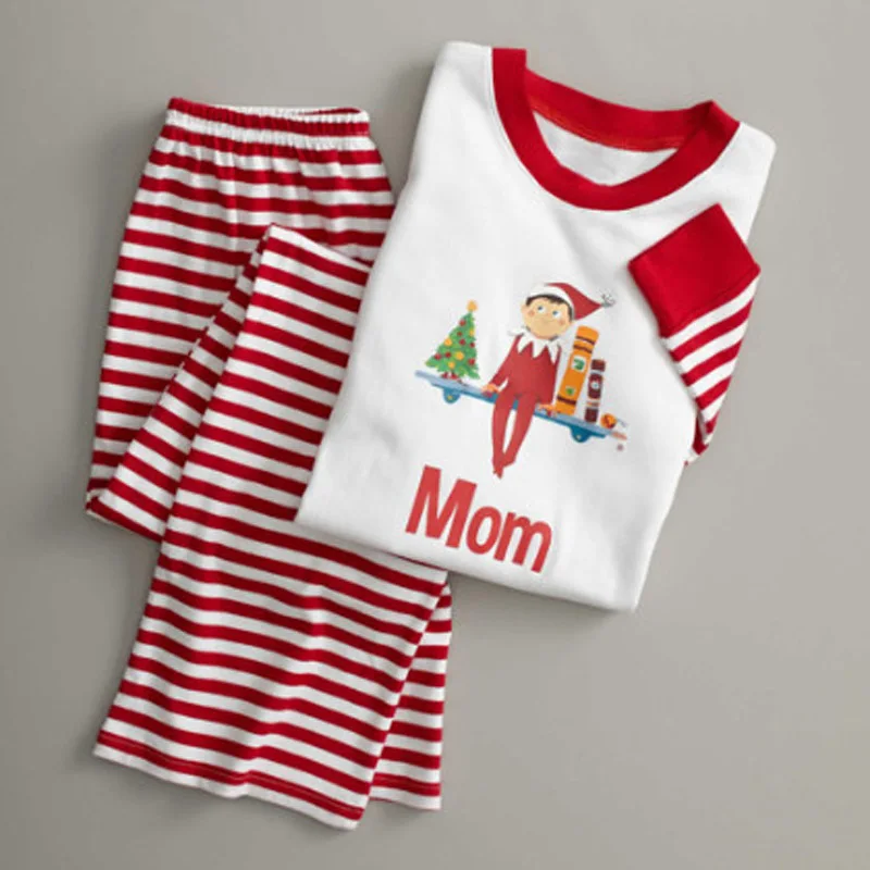 Family Christmas Pajamas Matching Clothes Mother Daughter 2017 Fashion Father Son Mon New Year Look Sets|family matching|family matching