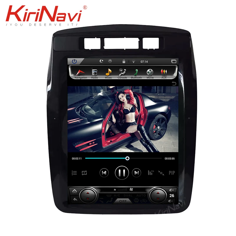 Вертикальный экран KiriNavi в стиле Tesla 10 4 дюйма Android 9 0 автомобильный DVD-плеер