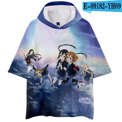 New Anime tshirt K-ON!Hirasawa Yui Akiyama Mio Cosplay T-shirt Costume loose Tee Top Unisex Tops T Shirt | Мужская одежда
