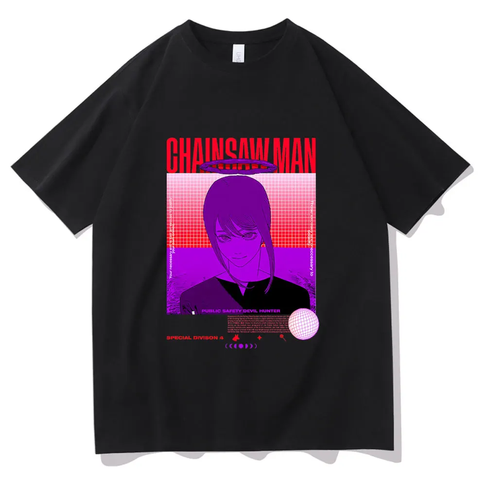 

2021 Popular Anime Chainsaw Man T-shirt Women Fashion Cool Tshirt Woman Daily Comfortable Trip Tee Couples Casual Short Sleeve