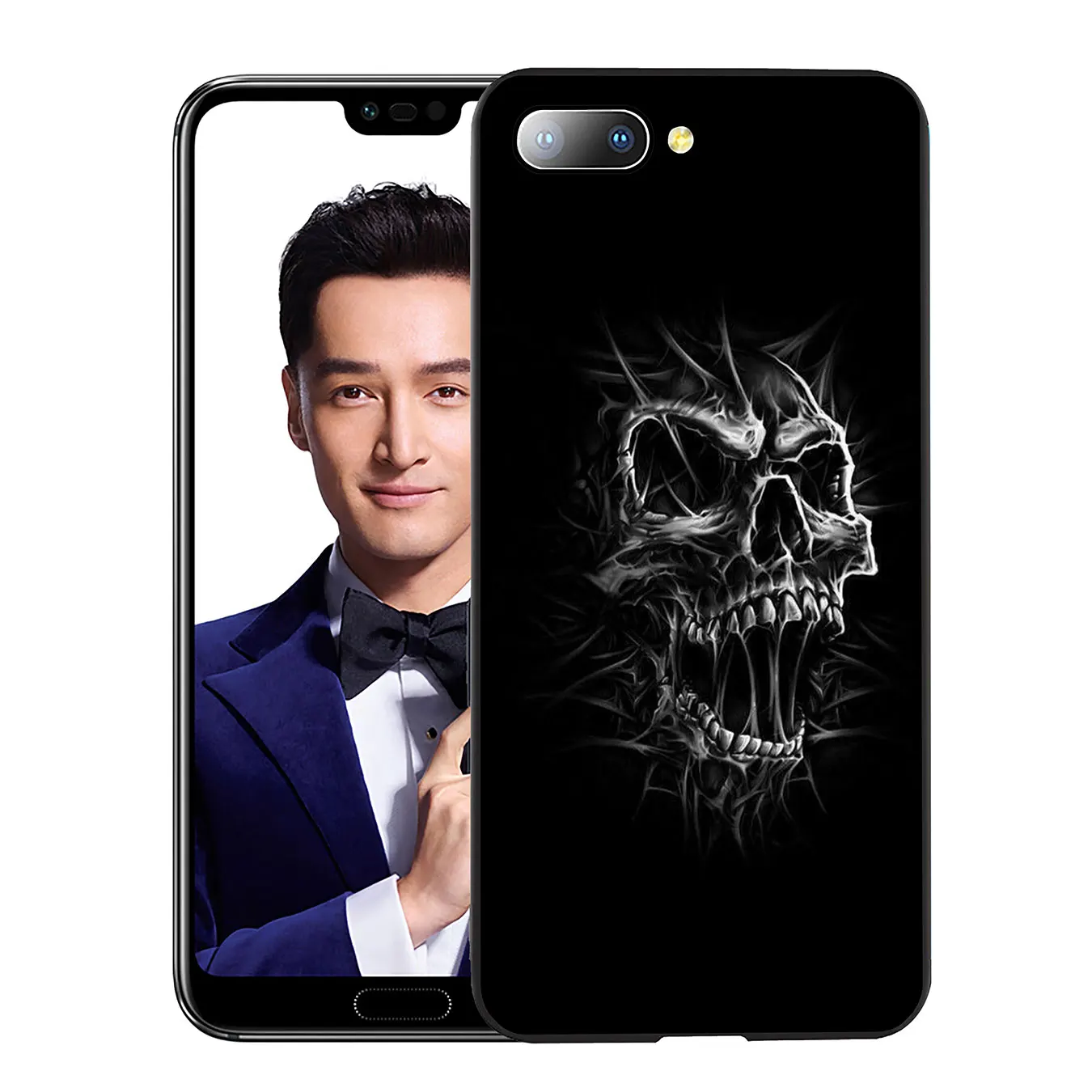 1 Мрачный смерть с косой Скелет мягкий чехол для huawei Y9 Y7 Y6 Prime Honor вид 20 8C 8X8 9 9X10 Lite 7C 7X 7A Pro - Цвет: 1