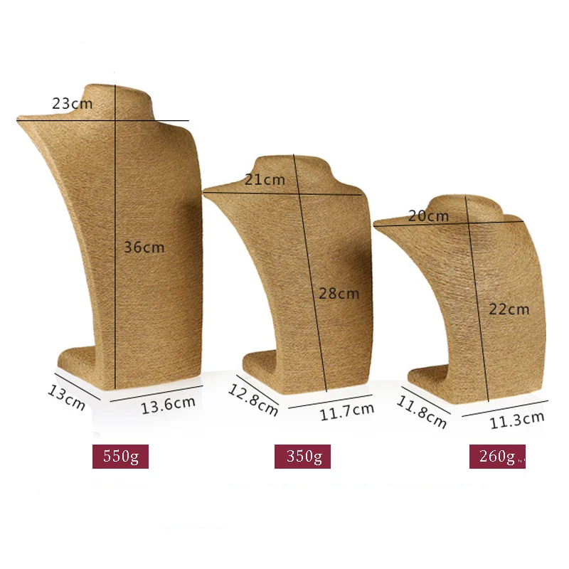 Пеньковая веревка из ПВХ в форме бюста вешалка для показа ювелирных изделий