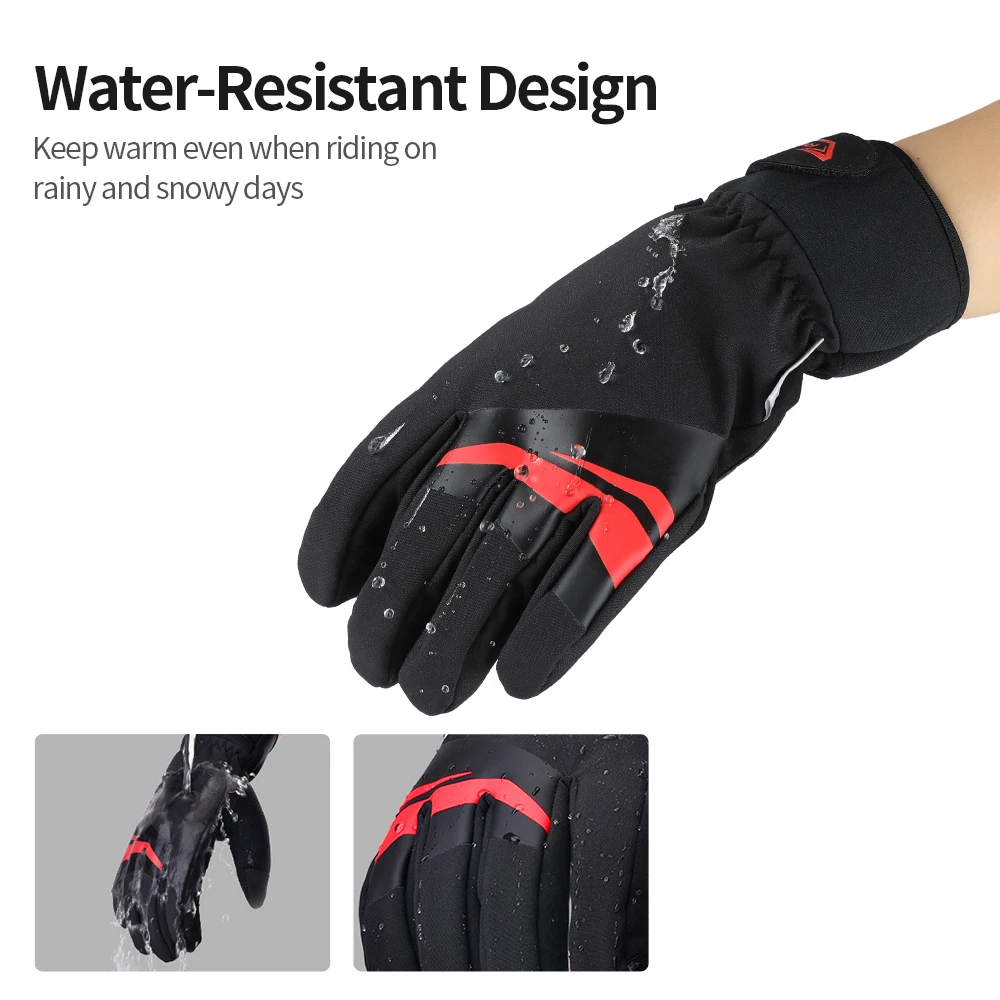 Велосипедные перчатки RION мужские противоударные зимние спортивные с пальцами