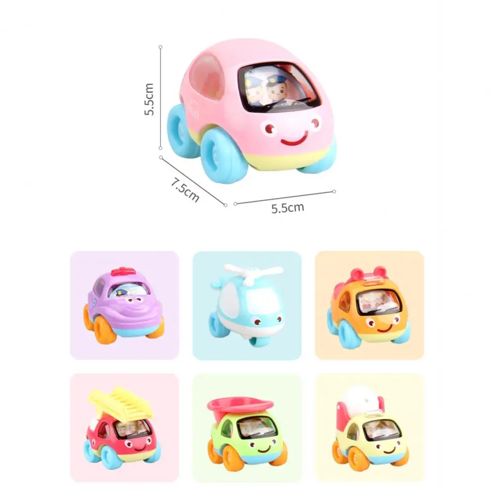 

3/8Pcs Mini Cute Cartoon Inertial Car Truck Vehicle Set Shatter-Proof Model Kids Early Education Game Playing Toy Gift