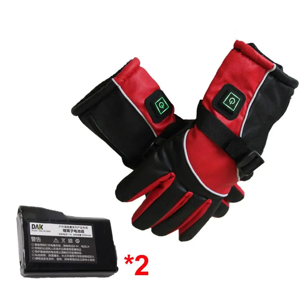 

1 Pair 3000 mAh Electric Gloves Winter USB Electric Motorcycle Heating Gloves Lithium Battery Powered For Motorcycle Ski Gloves