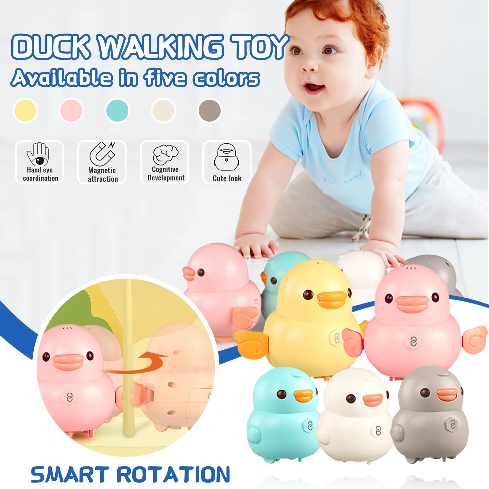 

Cute Swinging Magnetic Electric Walking Ducks Perfect Toys For Kids Swing Squad Children's Day Kids Gifts Kawaii Funny Toy R5
