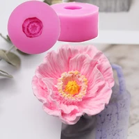 3d yu beauty flowers handmade soap silicone mold fondant cake silicone mold car aromatherapy plaster mold