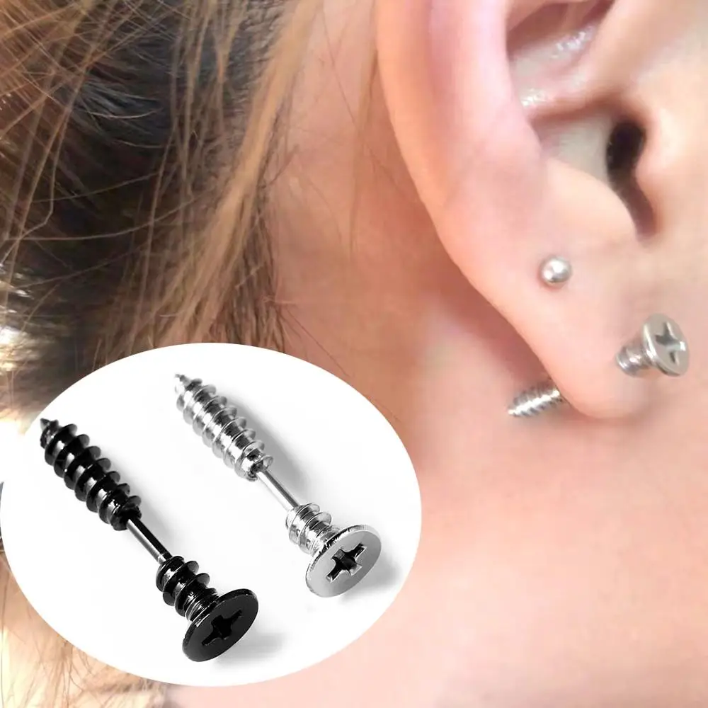 Серьги гвоздики из нержавеющей стали для мужчин и женщин ювелирные изделия