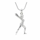 Подгоняйте сплав металла Спорт Тренажерный зал дух гимнастический девушка Подвески ожерелье со змеиной цепью