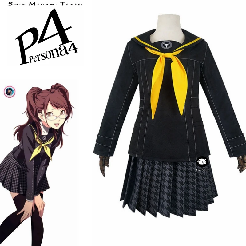 

Game Kujikawa Rise Cosplay Wig Persona 4 Golden JK Uniforms Women's Sailor Suit Halloween Jyoshi Koukousei Costume