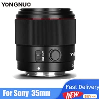 yongnuo yn35mm f2s df dsm lens 35mm f2 full frame camera lens for sony e mount a7ii a6600 a6500 a9 a7rii for mirrorless camera
