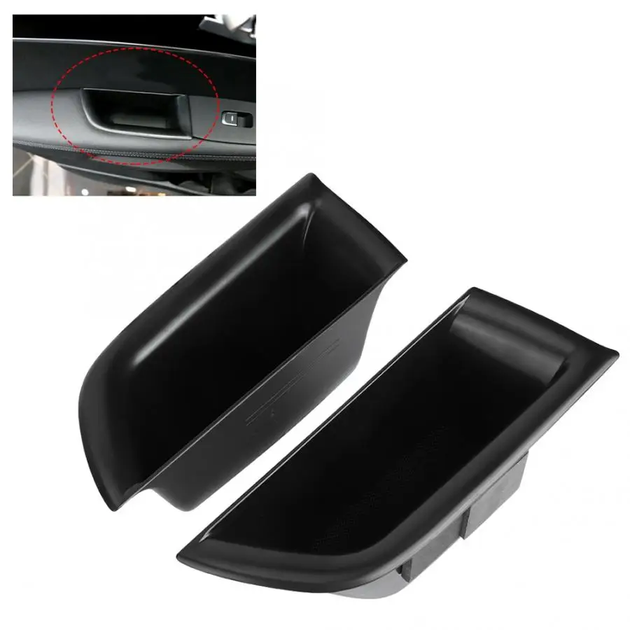 1 пара черных ящиков для хранения на дверь автомобиля внутренний контейнер