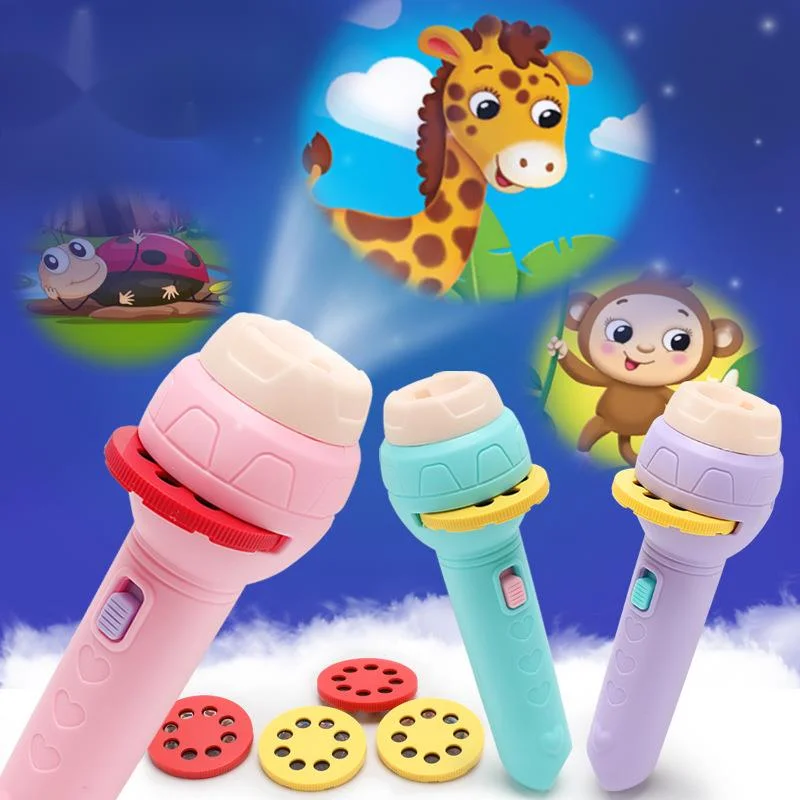 

Projector Torch Kids Flashlight Story Book Early Educational Light-up Toys Sleep Light Preschool Fairy Tale Projection Lamp Gift