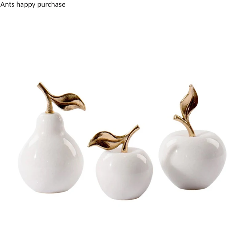 Нордические белые мраморные яблока груши украшения дома Современные простые
