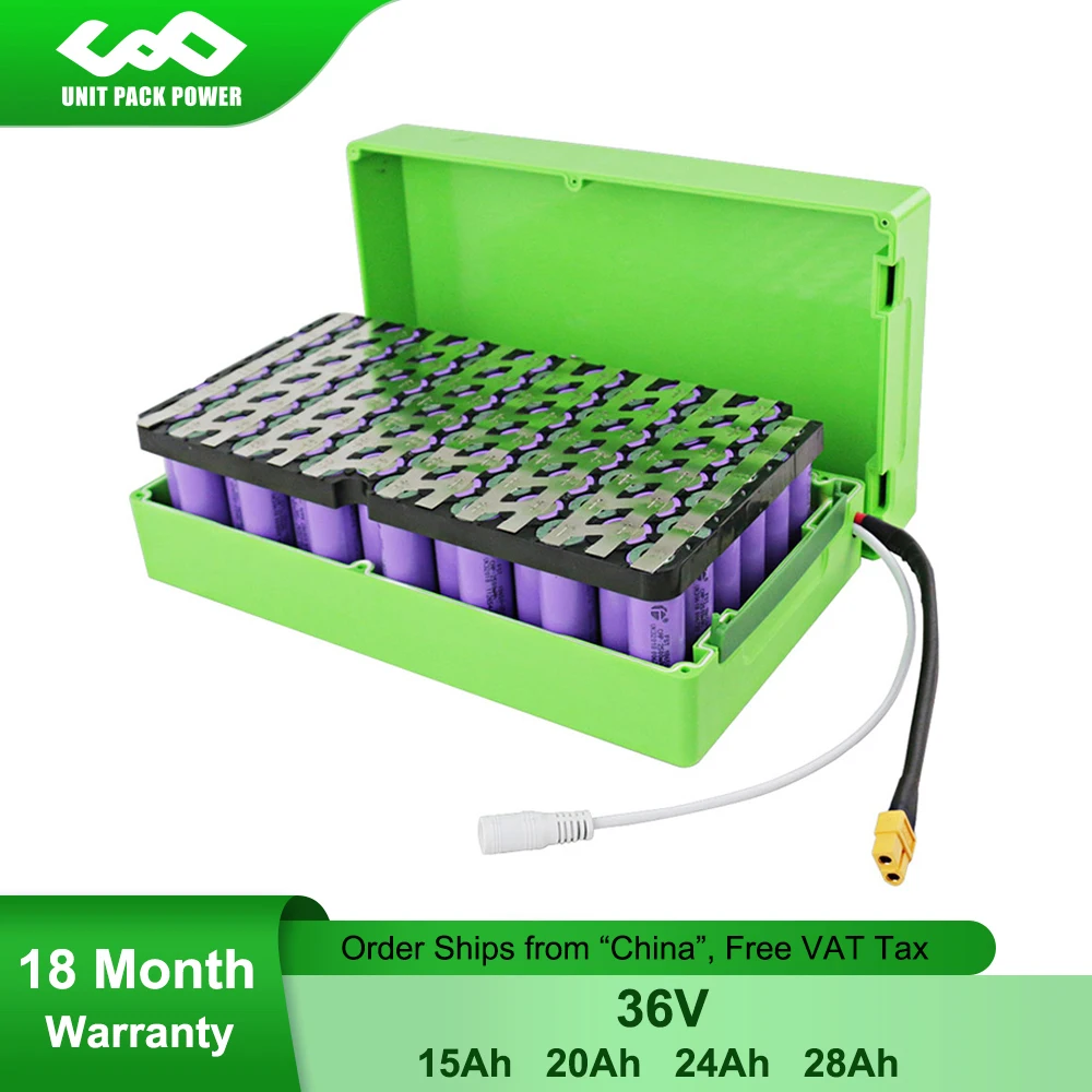

Long Range 36V 28Ah 24Ah 20Ah 15Ah eScooter Battery Pack With Cell Holder&Waterproof Ring for 500W 350W 250W eBike Battery Motor