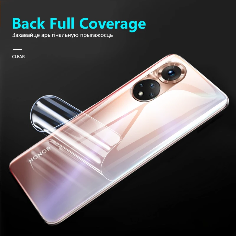 Pel&iacute;cula transparente de hidrogel para Honor 50 60 pro, protector de pantalla 3D, pel&iacute;cula trasera curva para Honor 50 lite SE, no vidrio templado, 3 uds.-3