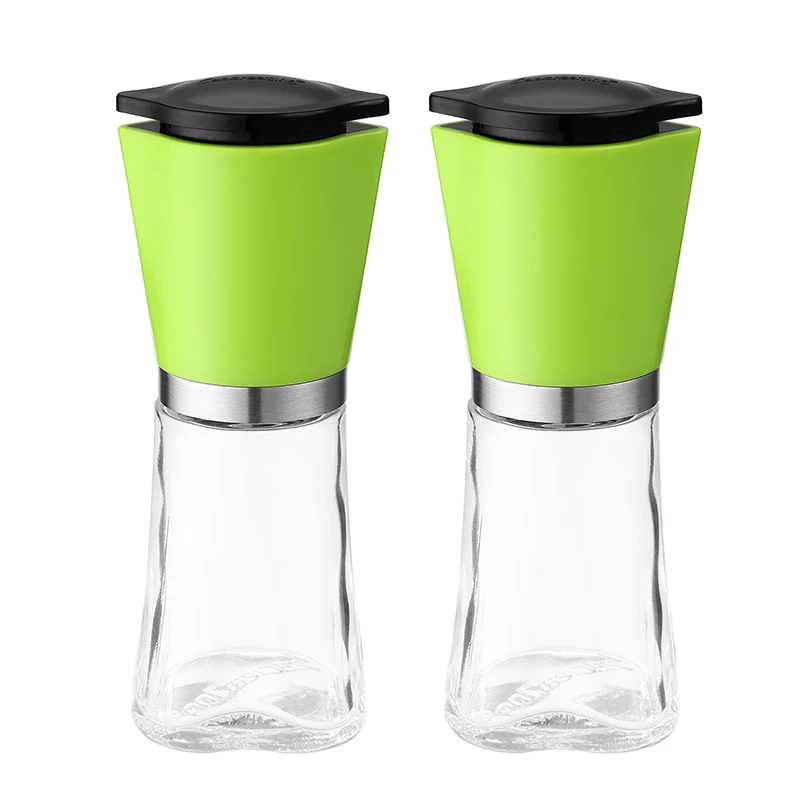 

6 INCH Manual Pepper Mill Stainless Steel & Glass Salt and Pepper Grinder Kitchen Spice Grinder Tools