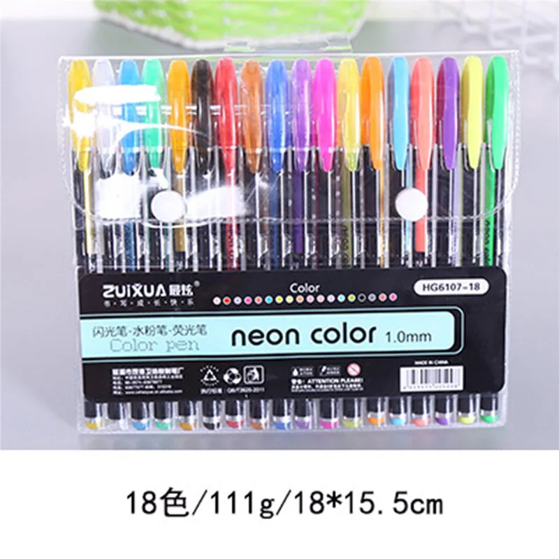 18Pcs BalleenShiny 12/16/18/24 шт. цвета гелевая ручка для рисования малышей Art Ручки для скрап-альбом инструмент для новорожденных Обучающие детская игрушка для подарка - Цвет: 18Pcs