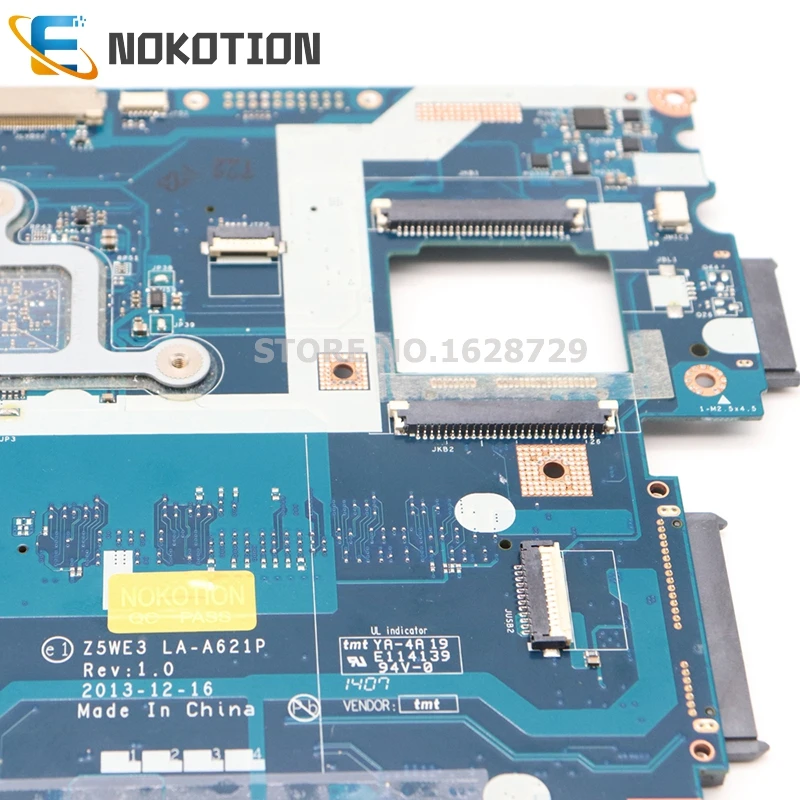 NOKOTION Z5WE3 LA-A621P материнская плата для ноутбука acer aspire E1-510 NBC3A11001 NB. C3A11.001 материнская плата SR1SF N2920 Процессор полный тест