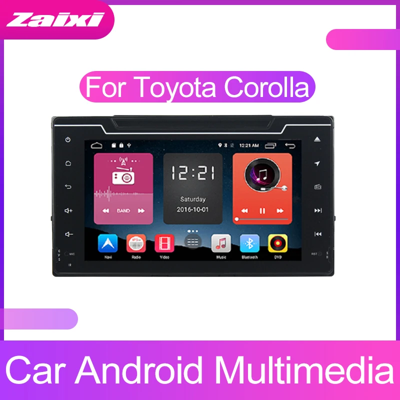 Автомобильная аудиосистема ZaiXi с сенсорным экраном Android для Toyota Corolla 2016 ~ 2019