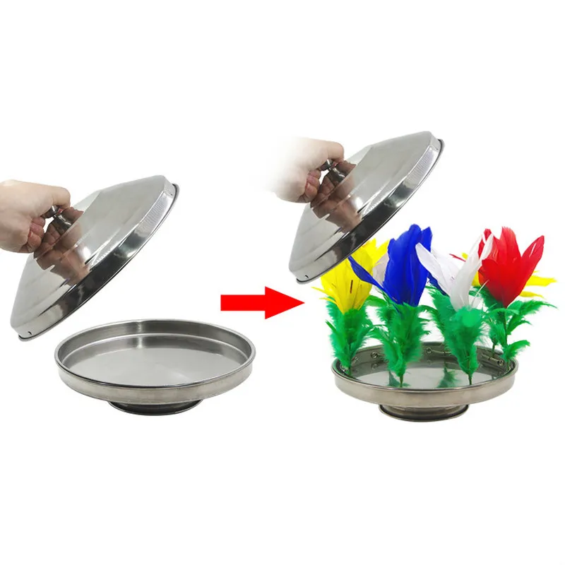 1 Набор (без сковороды) поддон с огнем на цветок для сцены магический трюк иллюзии