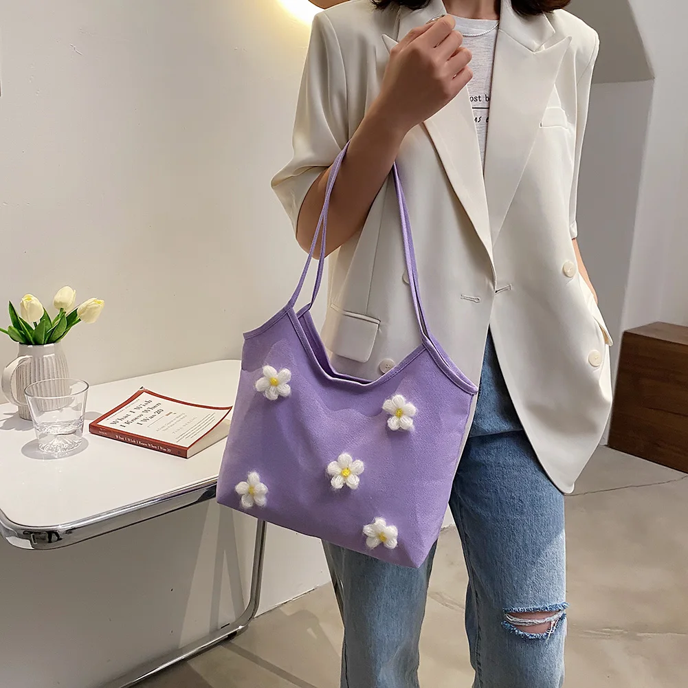 

Модная женская сумка в стиле ретро, Холщовая Сумка для покупок с цветами, повседневная женская вместительная сумка-тоут, сумка для покупок и...