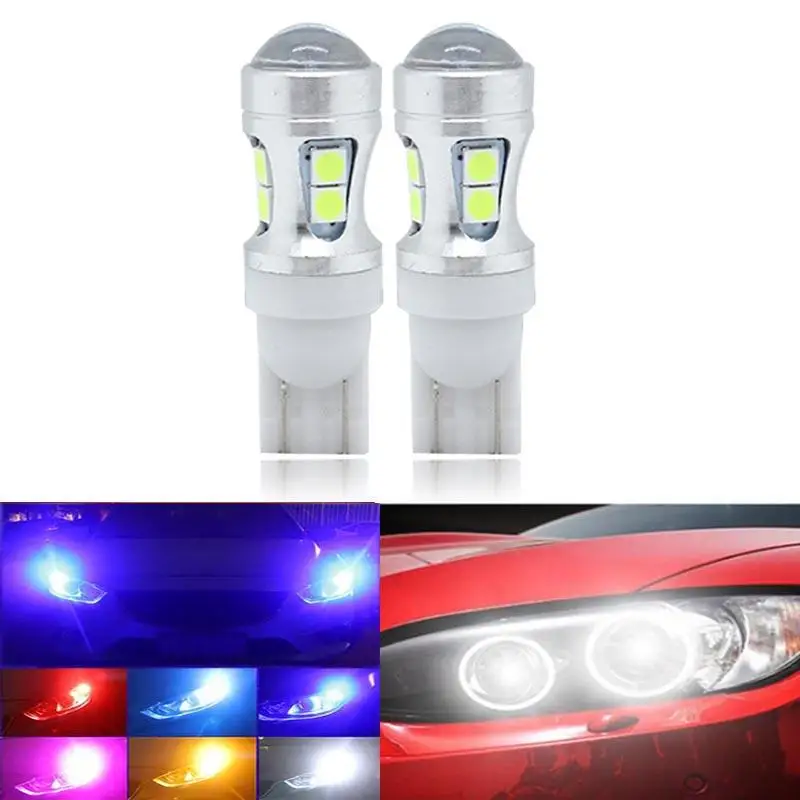 

2 шт. Автомобиль Мотоцикл 12V W5W 194 T10 3030 10 SMD светодиодный лампа путь двери боковые габаритные инструмент Габаритные огни