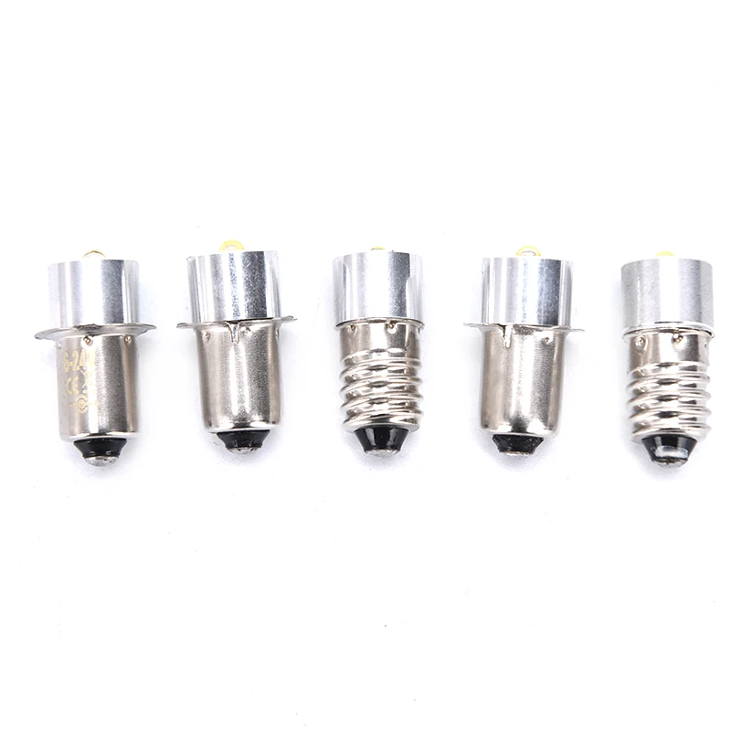 

Metal 2.2cm X 1cm 3W E10 P13.5S LED For Focus Flashlight Replacement Bulb Torch Work Light Lamp