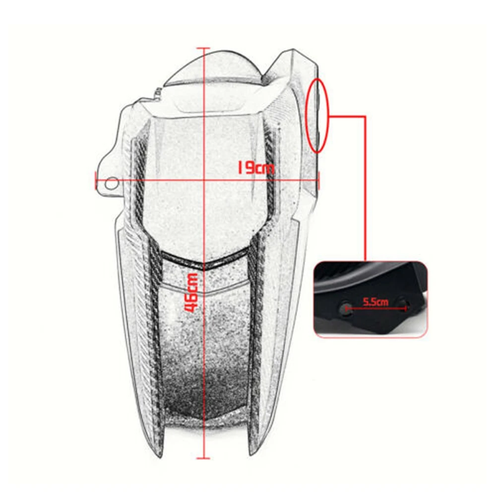 

Fit For Honda ADV150 2019 2020 2021 Rear Tire Extended Fender Mudguard Wheel Splash Shield
