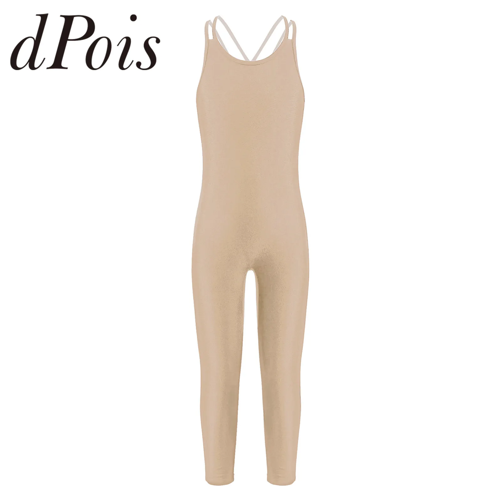 

Gymanstics Leotards Kids Girls Spaghetti Straps Sleeveless Strappy Dance Jumpsuit Child Ballet Gymnastic Leotard Sport Bodysuit