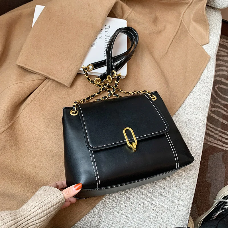 

High Quality Pu Leather Shoulder Bag Fashion Ladies Small Crossbody Bags for Women Casual Female Chain Handbags Messenger Bags