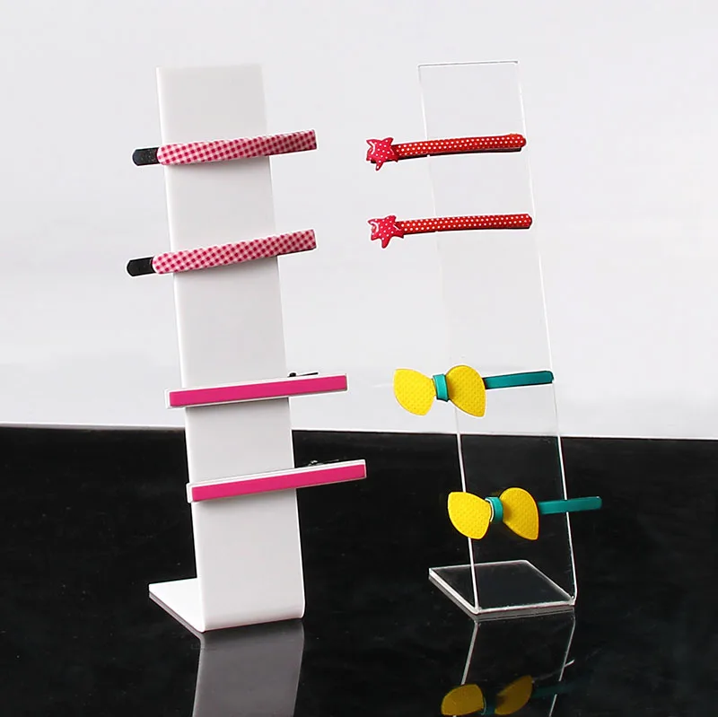 

Wholesale 30pcs/lot Acrylic Headwear Showing Rack L Headwear Display Stand Hair Accessories Easel Holder Jewelry Showcase