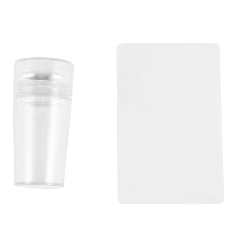 

Новые шаблоны для дизайна ногтей, чистый стиль, штамповочная пластина для ногтей, скребок с крышкой, прозрачный штамп для ногтей 2,8 см, дизай...