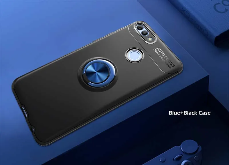 Чехол Tsimak для huawei Y5 Y6 Pro Y7 Y9 Prime, Силиконовый противоударный чехол для телефона с магнитным кольцом для автомобиля
