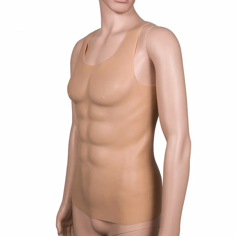 Мужской корсет силикон искусственная грудь мышцы сексуальный живот симуляция