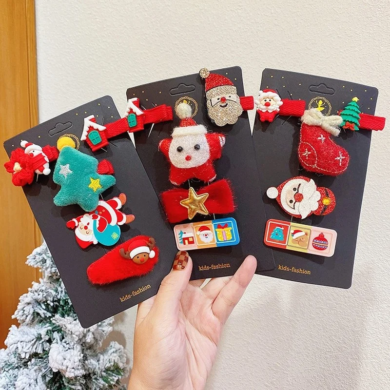 Рождественская Подарочная коробка Милая Детская повязка на голову с оленьими