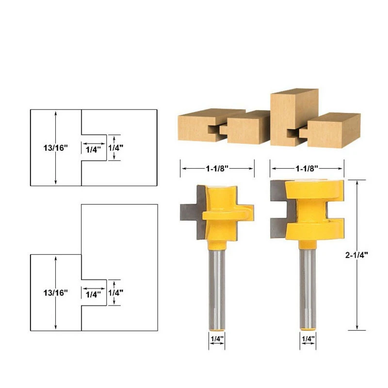 

2 шт. 6,35 мм хвостовик 3 квадратных зубца Т-образный паз набор фрез нож для резьбы по дереву фрезы для резьбы по дереву инструмент для резки